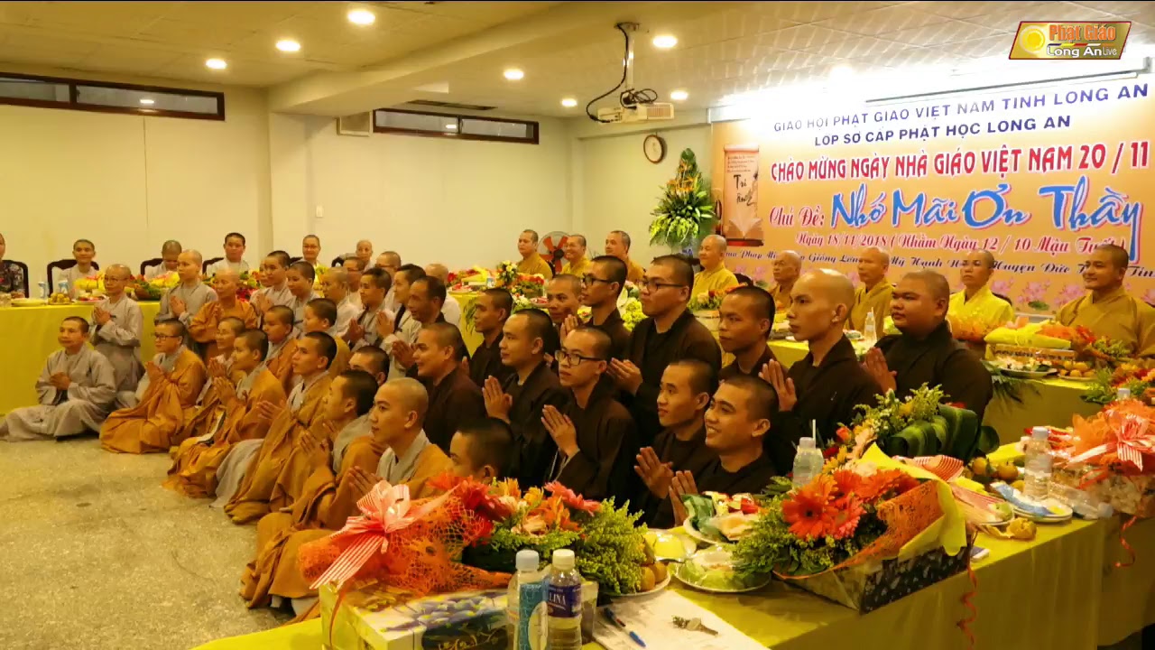 TRUYỀN HÌNH TRỰC TIẾP MỪNG NGÀY NHÀ GIÁO VIỆT NAM LỚP SƠ CẤP PHẬT HỌC KHÓA VI TỈNH LONG AN