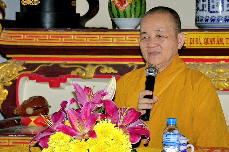 Hoà thượng Thích Minh Thiện khai Pháp đầu năm – Đạo tràng Niệm Phật, chùa Diêu Quang, Tp. Tân An, tỉnh Long An