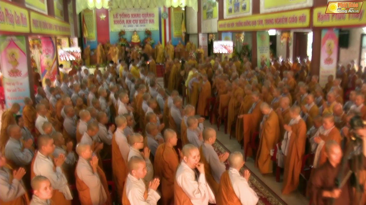 LONG AN: LỄ TỔNG KHAI GIẢNG KHÓA AN CƯ KIẾT HẠ PL: 2563 – DL: 2019