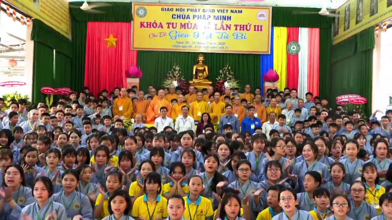 CHÙA PHÁP MINH KHAI MẠC KHÓA TU MÙA HÈ “ GIEO HẠT TỪ BI” NĂM 2020