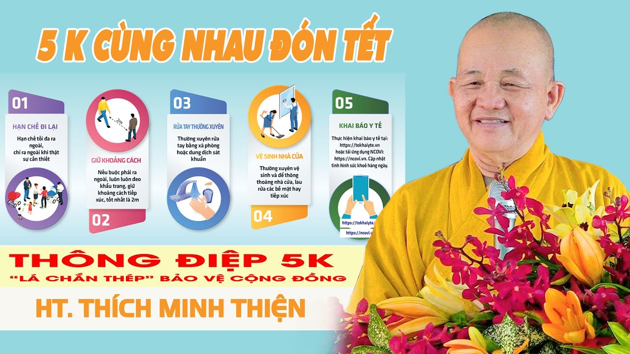 Thực hiện 5 cùng nhau vui Xuân đón Tết- HT. Thích Minh Thiện