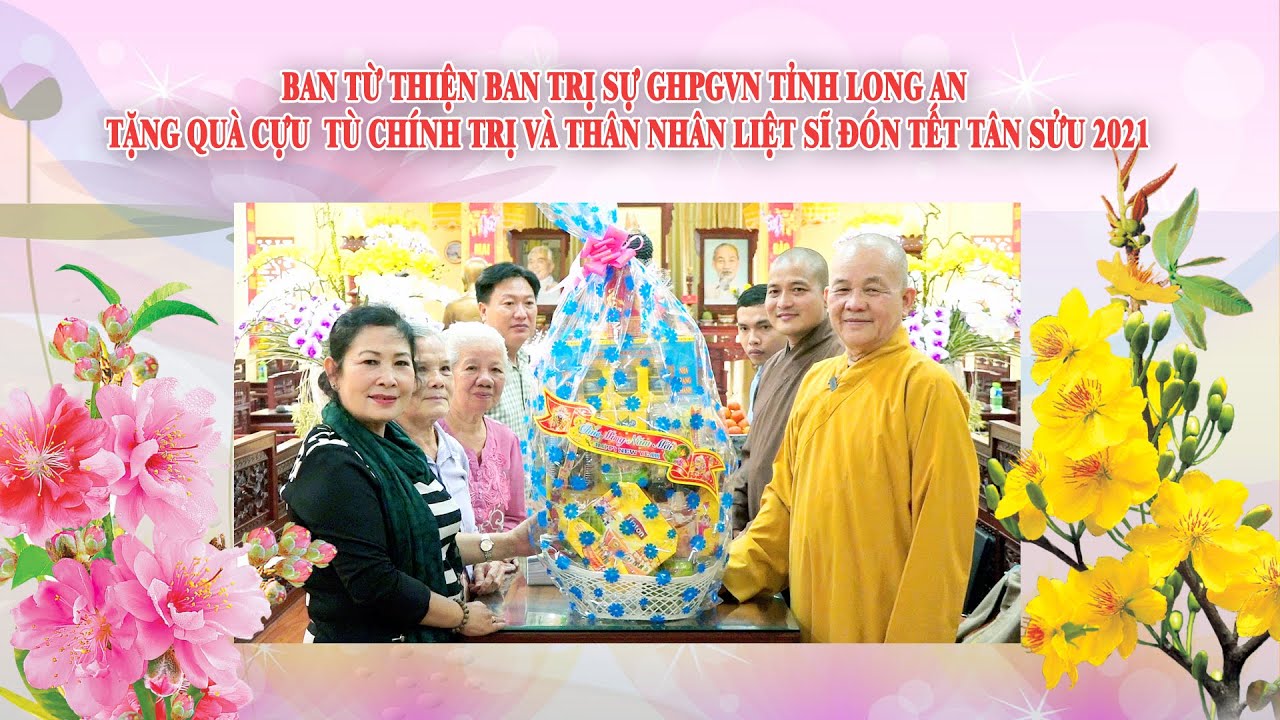 Ban Từ Thiện xã hội Phật giáo tỉnh Long An phát quà cho Cựu tù và thân nhân liệt sĩ đón tết