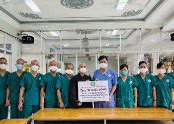 Giáo hội Phật giáo Việt Nam tỉnh Long An: Ủng hộ 50 triệu đồng cho hoạt động của Trung tâm Hồi sức Covid-19 Trung ương tại Long An