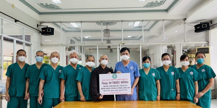 Giáo hội Phật giáo Việt Nam tỉnh Long An: Ủng hộ 50 triệu đồng cho hoạt động của Trung tâm Hồi sức Covid-19 Trung ương tại Long An