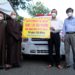 Ban Trị sự Giáo hội Phật giáo VN tỉnh Long An tặng xe cứu thương hỗ trợ phòng, chống dịch