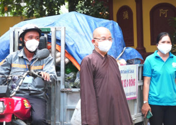 Phật giáo tỉnh Long An tiếp nhận 42 tấn rau củ quả của Đại đức Thích Trí Định, tỉnh Lâm Đồng