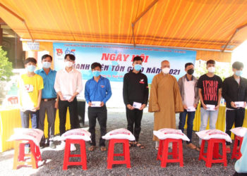 Ban Hướng Phật tử tỉnh Long An phối hợp Hội Liên hiệp Thanh niên Việt Nam tỉnh tổ chức Ngày hội Thanh niên tôn giáo năm 2021 tại huyện Thủ Thừa.