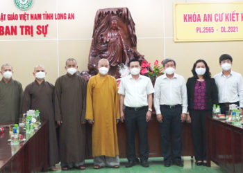 Phật giáo tỉnh Long An tiếp Đoàn cán bộ Tỉnh ủy HĐND UBND UBMTTQ Việt Nam tỉnh Long An