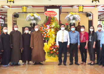 Phật giáo tỉnh Long An tiếp đón phái đoàn Tỉnh Uỷ chúc mừng nhân kỷ niệm 40 năm thành lập Giáo hội