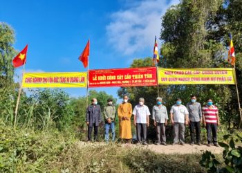 Tân Thạnh: Ban Trị sự khởi công xây dựng cầu giao thông Thiện Tâm