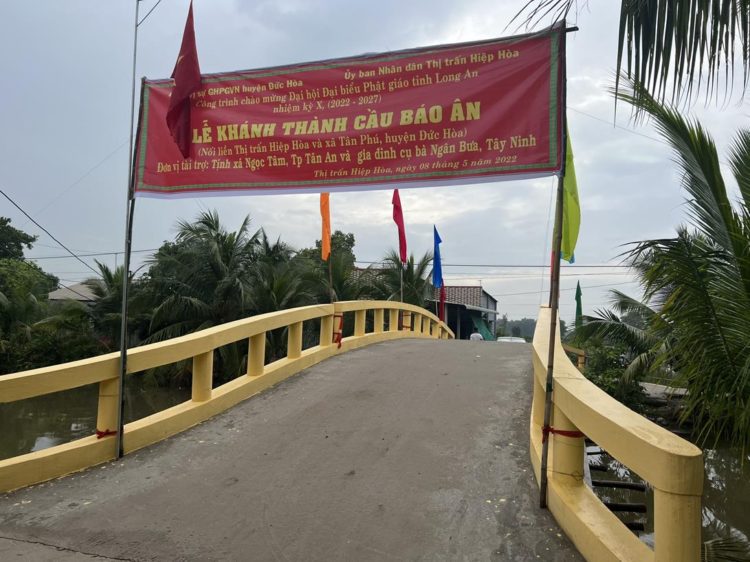 Đức Hòa: Lễ khánh thành cầu Báo Ân (Thổ Định)  tại thị trấn Hiệp Hòa chào mừng Đại lễ Phật đản PL 2566