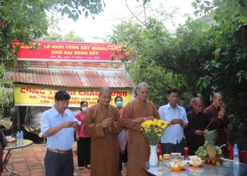 Đức Hòa: Ban Trị sự khởi công xây dựng nhà Đại đoàn kết tại xã Tân Mỹ