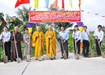 Bến Lức: Lễ khởi công xây dựng cầu Thiên Châu ấp 6, xã Bình Đức