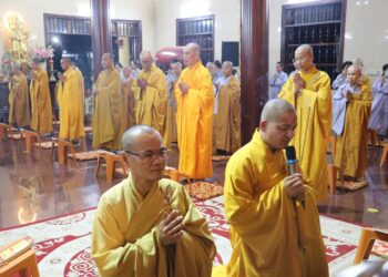 Ngày thứ nhất Lễ Tiểu tường Cố Hòa thượng Thích Thiện Phúc.