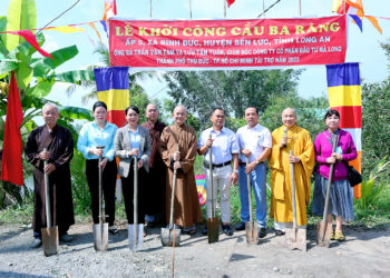 Huyện Bến Lức: Khởi công xây dựng cầu Ba Ràng 250 triệu đồng