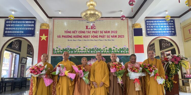 Bến Lức: Ban Trị sự Phật giáo huyện Tổng kết công tác Phật sự năm 2022