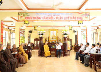 Phật giáo tỉnh Long An tiếp Bí thư Tỉnh Uỷ, Chủ tịch HĐND tỉnh – Nguyễn Văn Được chúc tết
