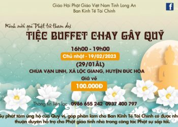 Ban Kinh tế Tài chính GHPGVN tỉnh Long An tổ chức tiệc Buffet chay gây quỹ