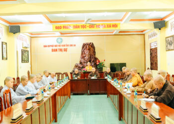 Ban Hoằng pháp GHPGVN tỉnh Long An tổ chức phiên họp triển khai công tác Phật sự năm 2023.