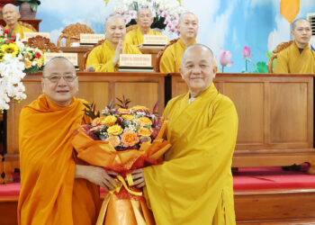 Ban Trị sự GHPGVN tỉnh Long An đón tiếp phái đoàn Ban Hoằng pháp TW, Ban Kinh tế tài chính TW.