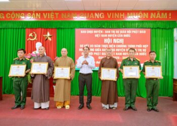 Cần Đước: Hội nghị sơ kết 03 năm phối hợp giữa Ban Trị sự và Ban Chỉ Huy Quân sự huyện giai đoạn 2020 – 2025