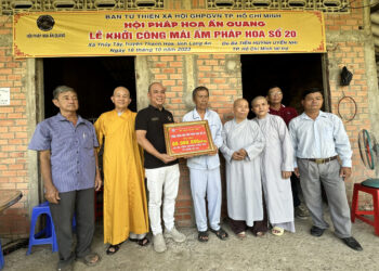 Thạnh Hoá: Hội Pháp Hoa Ấn Quang (Q.10, TP.HCM) tặng nhà “Mái ấm Pháp Hoa” số 20