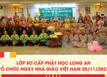 Lớp Sơ Cấp Phật Học Long An tổ chức Ngày Nhà Giáo Việt Nam 20/11/2023
