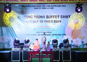 Đức Hòa: Ban Từ Thiện Xã Hội Phật Giáo Huyện Tổ Chức Buffet Chay 0 Đồng