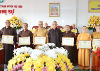 Ban Trị Sự GHPGVN huyện Thủ Thừa Tổng Kết Phật Sự Năm 2023