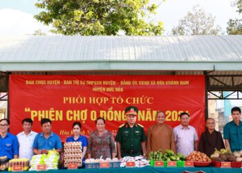 Đức Hòa: Phật giáo huyện phối hợp các đơn vị tổ chức Phiên chợ 0 đồng tại xã Hòa Khánh Nam