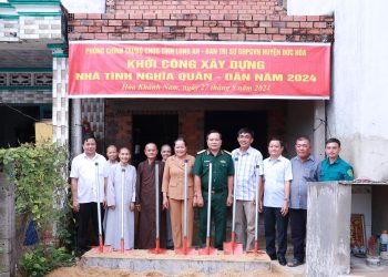 Đức Hòa: Khởi công xây dựng Nhà Tình Nghĩa Quân-Dân tại xã Hòa Khánh Nam.