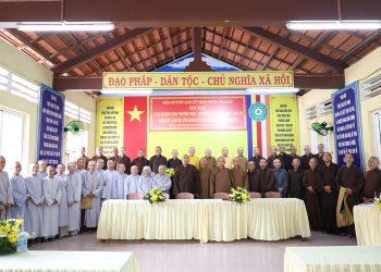 Đoàn công tác Ban Thường trực BTS GHPGVN tỉnh Long An thăm và làm việc với BTS GHPGVN huyện Cần Giuộc