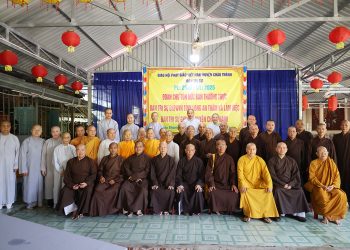 Đoàn công tác Ban Thường trực BTS GHPGVN tỉnh Long An thăm và làm việc với BTS GHPGVN huyện Châu Thành