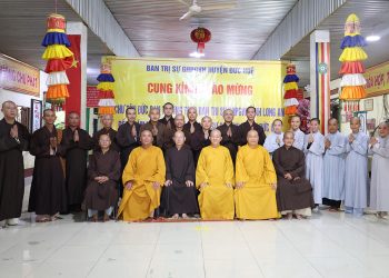 Đoàn công tác Ban Trị Sự GHPGVN tỉnh Long An Thăm và làm việc với Ban Trị sự GHPGVN huyện Đức Huệ