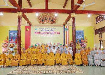 Ban Trị sự GHPGVN tỉnh Long An Tổng khai giảng Khóa An Cư Kiết Hạ 13 trường Hạ trong tỉnh