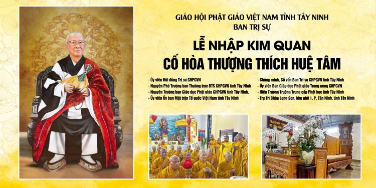 Lễ nhập kim quan Cố Hòa thượng Thích Huệ Tâm.
