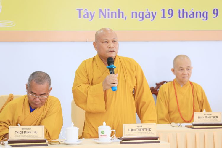 Ban Thường trực BTS GHPGVN tỉnh Tây Ninh họp lệ lần 3  tổng kết hoạt động Phật sự tháng 7 và triển khai hoạt động Phật sự mới