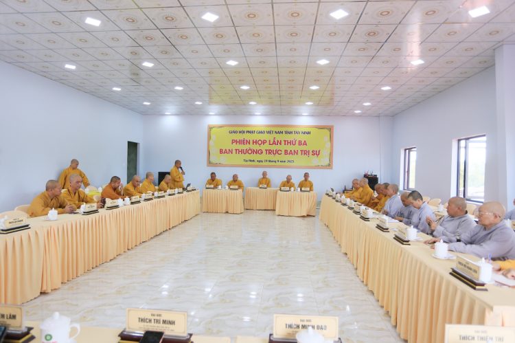 Ban Thường trực BTS GHPGVN tỉnh Tây Ninh họp lệ lần 3  tổng kết hoạt động Phật sự tháng 7 và triển khai hoạt động Phật sự mới