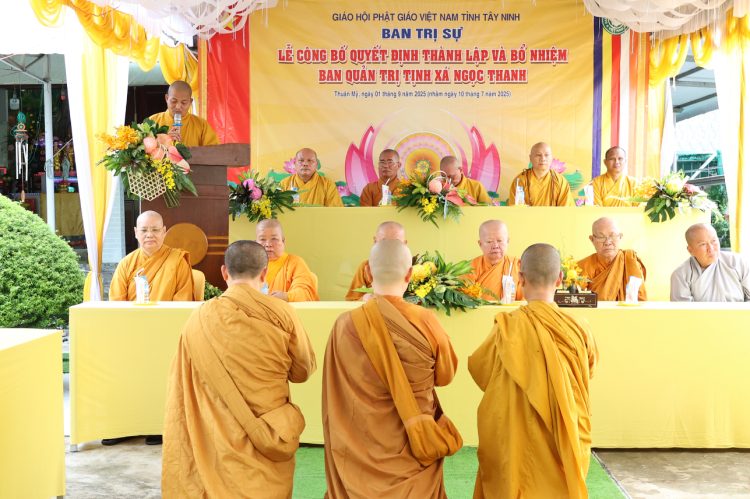Thuận Mỹ: Công bố thành lập & Bổ nhiệmTrụ trì Tịnh Xá Ngọc Thanh