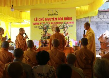 Chùa Linh Nguyên tổ chức Lễ rót đồng đúc tôn tượng Đức Bổn sư Thích Ca Mâu Ni Phật