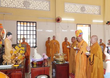 Phường Long An: Trang nghiêm Lễ nhập kim quan NT. TN. Như Thành, viện chủ chùa Hàn Lâm.