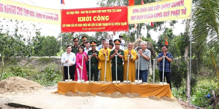 Tây Ninh: Lễ khởi công xây dựng công trình cầu Vũ Xuân Thiều tại xã Hậu Thạnh
