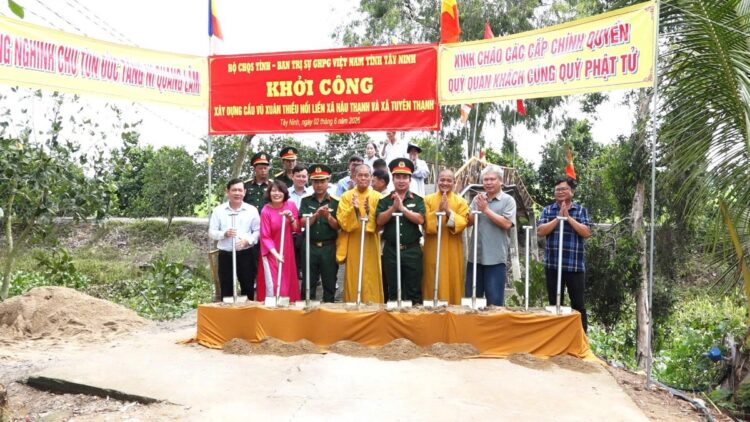 Tây Ninh: Lễ khởi công xây dựng công trình cầu Vũ Xuân Thiều tại xã Hậu Thạnh