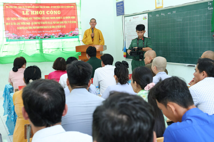 Tây Ninh: Khởi công xây dựng điểm trường mang tên Anh hùng liệt sĩ tại xã Nhơn Ninh