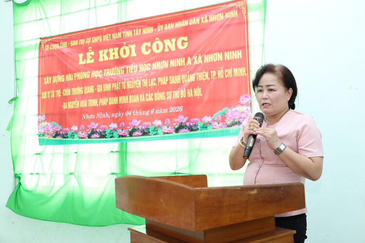 Tây Ninh: Khởi công xây dựng điểm trường mang tên Anh hùng liệt sĩ tại xã Nhơn Ninh