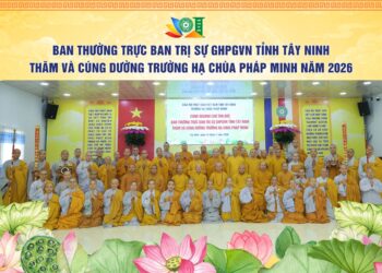 Ban Thường trực BTS GHPGVN tỉnh thăm Trường Trung cấp Phật học Tây Ninh, cơ sở chùa Pháp Minh