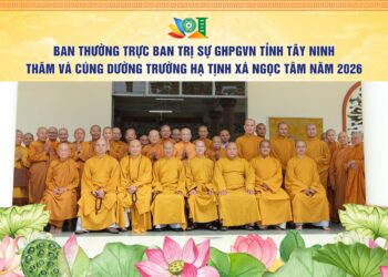 Ban Thường trực BTS GHPGVN tỉnh thăm và cúng dường Trường hạ Tịnh xá Ngọc Tâm