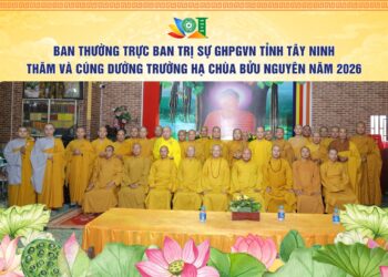 Ban Thường trực BTS GHPGVN tỉnh thăm và cúng dường Trường hạ chùa Bửu Nguyên