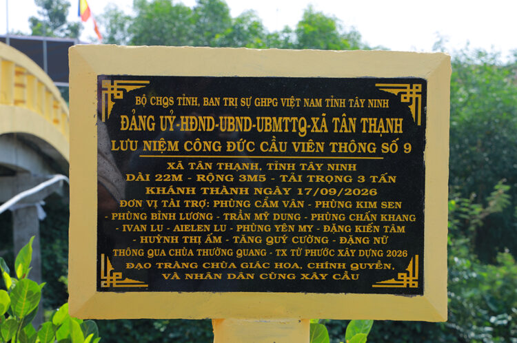 Tây Ninh: Lễ Khánh Thành Cầu Viên Thông Số 9